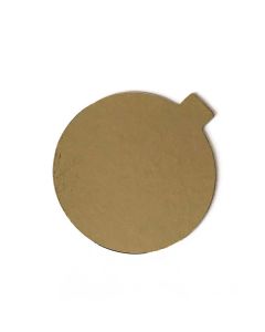Podložka pod koláč s uškom, okrúhla, priemer 10 cm, zlatá, 25 ks
