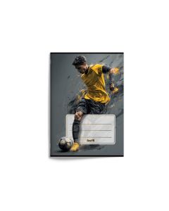 Zošit A6 „futbal“, 2026, 20 listov, linajkový (8 mm), 624