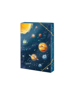 Školské dosky na zošity s boxom „Cosmic adventure - vesmír“, 2026, A5, lamino