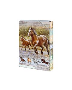 Školské dosky na zošity s boxom „Wild horses“, 2026, A4, lamino