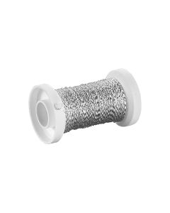 Dekoračný elastický drôt, 0,25 mm x 50 m, strieborný