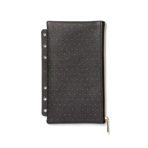 Puzdro na zips do organizérov Filofax Moonlight, čierne