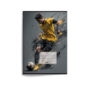 Zošit A5 „futbal“, 2026, 20 listov, linajkový (8 mm), 524