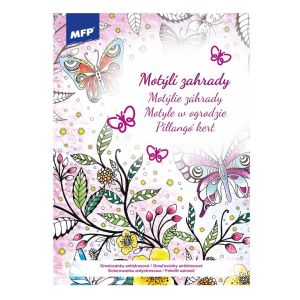 Antistresová maľovanka „motýlie záhrady“