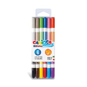 Fixky Carioca obojstranné, dvojfarebné, súprava 6 ks