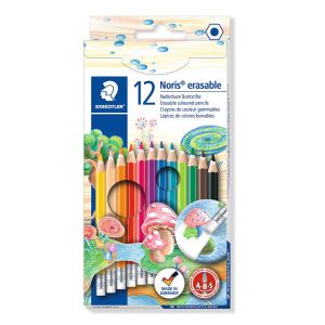 Farbičky Staedtler gumovateľné, súprava 12 ks
