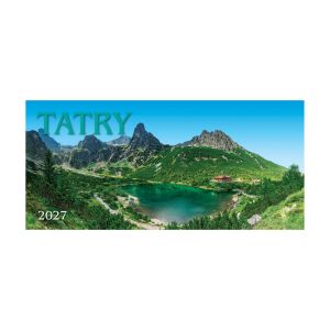 Stolový kalendár na rok 2027 „Tatry“, S05, 29,7 x 13,8 cm, stĺpcový