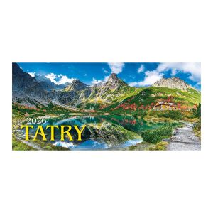 Stolový kalendár na rok 2026 „Tatry“, S05, 29,7 x 13,8 cm, stĺpcový