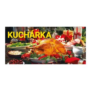 Stolový kalendár na rok 2026 „Kuchárka“, S09, 29,7 x 13,8 cm, riadkový