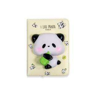 Poznámkový zápisník 3D „panda“, B6, 96 listov, mix liniatur