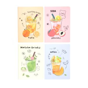 Poznámkový zápisník „Drinks“, B5, 32 listov, linajkový, mix motívov