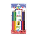 Farbičky Carioca Jumbo obojstranné, dvojfarebné, súprava 6 ks