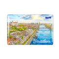 Exkluzívna magnetka ŠEVT „Bratislava – nábrežie“, živicová, 6,3 x 9,5 cm